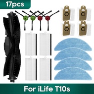 Compatible For iLife T10s Robot Vacuums Replacement Spare Parts Accessories Main Side Brush Hepa Fil