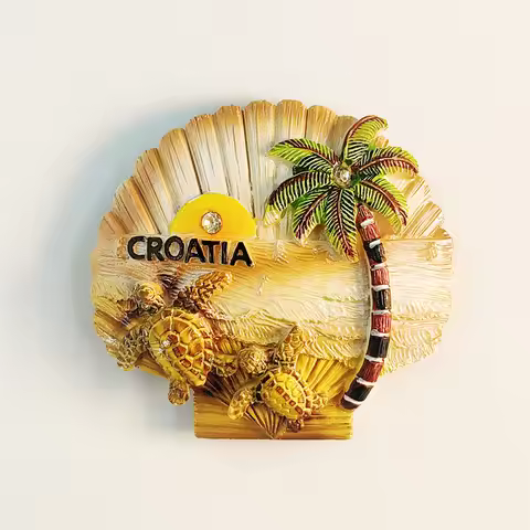 Europe，Zagreb，Croatia，3D Stereoscopic，Tourism Souvenirs，Resin painting，Decoration home，Refrigerator 