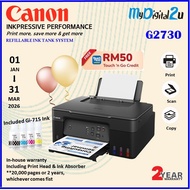 Canon PIXMA G2730 3 in 1 AIO Print/Scan/Copy Refill Ink Tank Printer