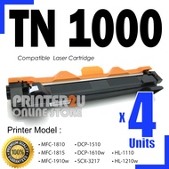 4x DR1000 DR-1000 DRUM TN-1000 TN1000 Compatible With Brothe* HL1110 DCP1510 MFC1810 MFC1815 HL1210W