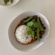 日式潑墨碗咖喱飯蓋澆飯專用盤子紅燒肉沙拉盤不規則湯盤ins深盤