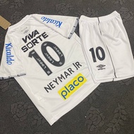 25/26 season Santos jersey Home Neymar No. 10 short-sleeved childrens set fan version soccer jersey