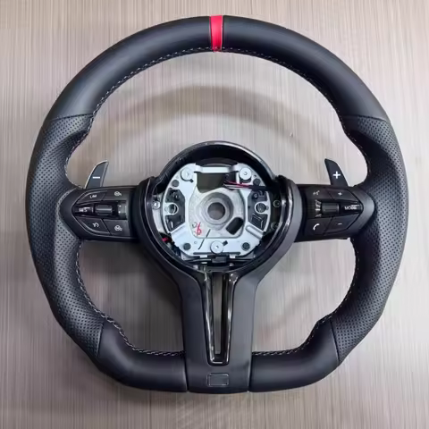 M Sport Steering Wheel Flat Bottom Full Leather Red/ Blue For BMW F12 F13 F11 F10 F06 F20 F21 F22 F3