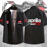 Aprilia Aprilia Motorcycle Custom logo Short-Sleeved Shirt Men's Customized Shirt Thin Large Size Lo