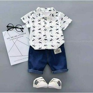 0boys' CLOTHING AGE 2-4 YEARS SET 2IN1 CHILDREN'S CLOTHING SET KIDS ST CROWN SD ai