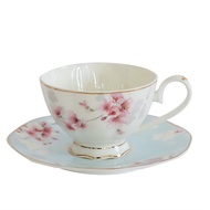 Ceramic Coffe Cup Set Tea Porcelain Bone China Saucer Set Travel Expresso Cup Gold Rim Porcelain Printing Xicara Teaware E5BD