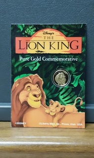 美國迪士尼四條9純紀念金幣一枚，$750