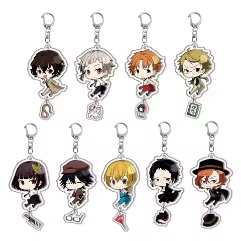 Dogs Keychain Izumi Kyouka Nakajima Atsushi Dazai Osamu Ryunosuke Akutagawa Cosplay Anime Key Chain 