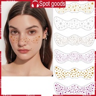WIN Glitter Freckles Face Tattooed 4 Sheets Sparkles Glitter Face Makeup Stickers