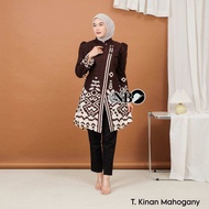 Revany ID - Tunik Kinan Mahogany Batik Couple Set Kemeja Pria dan Dress Wanita Motif Etnik