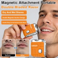 【Magnetic / Portable Dual Head】 Magnetic Portable Dual Head Shaver/Shaver/Men's Grooming/Travel Esse