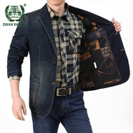 Tentera Blazer Jeans Jacket lelaki Autumn kasual kapas dibasuh Coat Suit jaket Slim Fit Cargo Trench Plus saiz Jaqueta Masculina