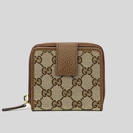 Gucci Women's Signature GG Small Bifold Wallet Beige Brown 346056 WETU