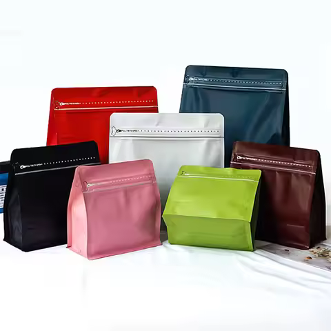 10~50PCS 1/2~1/4~1Pound Aluminum Foil Coffee Valve Packaging Bag Resealable Sunproof Beans Cocoa Pow