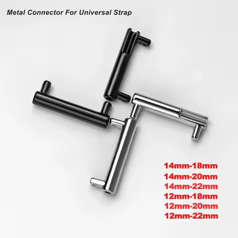 2pcs Metal Connectors 20 22mm 18 To 14mm Stainless Steel Leather WatchBand Adapter Replacement Strap