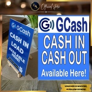 R.A SINTRABOARD GCASH CASH IN LOAD AVAILABLE HERE SIGNAGE. 5" X 7"