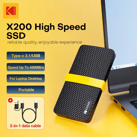 KODAK External Hard Drive 1TB Portable SSD HARD DISK 512GB High-speed External Solid State Drive Mob