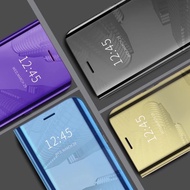 Realme 888 8 PRO C21 C25 Flip Cover Clear Case Mirror Standing all