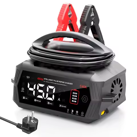 HTRC 45A Car Battery Charger 6V/12V/24V Smart Charger for Lithium LiFePO4 Lead-acid AGM Batteries Au