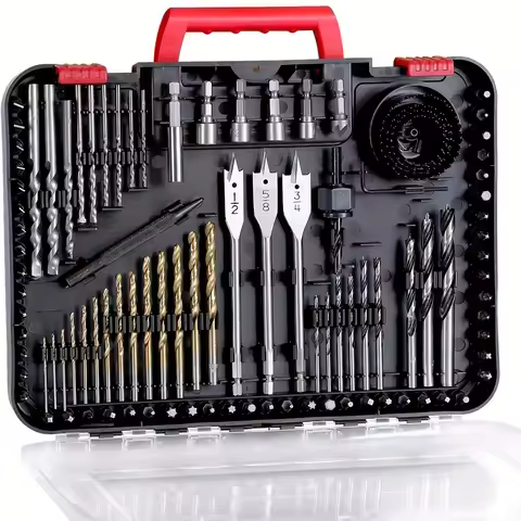 100pcs Drill Bit Set,100 Pieces Impact Driver Bits & Screwdriver Bits Set, for Drilling Metal, Wood,