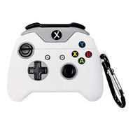 復古遊戲機手柄 AirPods Pro/Pro 2耳機保護套 附掛勾 白色 1個