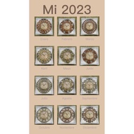 STOK Jam dinding bercorak TERBARU Jam Dinding Wall Clock Retro Gold Classic 25cm Hiasan Dinding Time