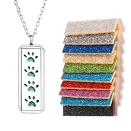New Rectangle Magnetic Pendant Stainless Steel Aromatherapy Essential Oil Diffuser Perfume Lockets M