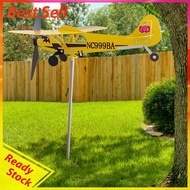 3D Plane Weather Vane Creative Chic Metal Airplane Roof Weather Vane Anti-corrosion Weatherproof Orn