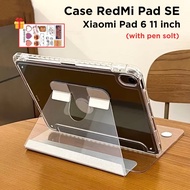 Redmi Pad SE 720 Case Xiaomi Pad 6 Acrylic Swivel Case With Pen Slot Magnetic Mipad6 Case Full Mi Pa
