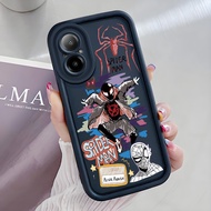 Casing hp for Realme C67 12 Lite Case Original Spider Pattern Cartoon Phone Case Silicone Softcase N