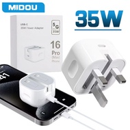 35W Fast Charger USB C Wall Adapter PD Quick Charge 3.0 Type C Travel Charger for 16/15/14/13/12/11 