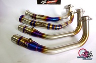 คอท่อ X-MAX Forza350 แสตนเลสเป่าไทเท งานสวยๆ By MU-FAC