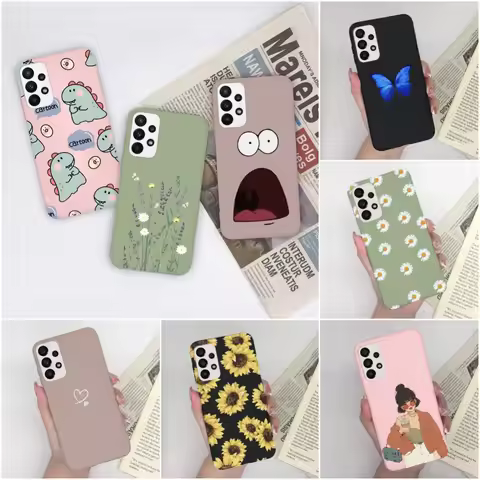 For Samsung Galaxy A33 5G Case Fashion Cute Daisy Girl SunFlower Soft TPU Phone Back Cover for Coque
