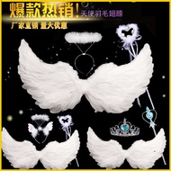 Angel wings. Halloween angel wings props lolita black catwalk devil wings decoration feathers children toys adult
