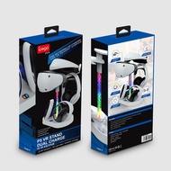 Dok Pengecasan Magnetik PS5 VR2, Tempat Pengecasan Pengawal, Rak Penyimpanan Headset VR dan Fon Kepa