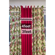 Christmas curtain lumi design cretona cotton 3in1 and per pc 3ft,4ft