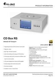 [ 沐耳 ] 奧地利 Pro-Ject CD / SACD 播放機 / 轉盤 CD BOX RS 旗艦級純轉盤