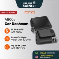 70mai A800s A800 4K Dash Cam Dual Vision Rear Cam Parking Camera Global Version A800 ADAS 24 Hours Parking Monitor App K