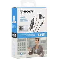 Boya BY-M1 Clip-On Microphone for DSLR Camera/Smartphone/Camcorder/Audio Recorders - Black