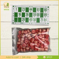 [Ihoce] Bingo Board Game Bingo Set Interactive Game Portable Sturdy 48 Bingo Number