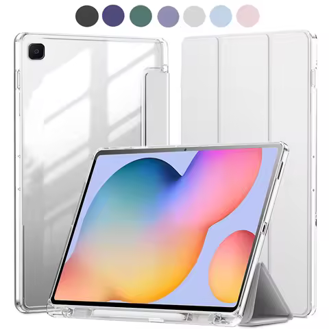 Clear Crystal Tablet case for Samsung Tab S6 Lite 2020 2022 2024 SM-P610/P613/P620, Hybrid Protectiv