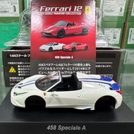 Jingshang Kyosho 1/64 Ferrari 458 Speciale APERTA 458 SPA Convertible White Black Wheel Twelve Bombs