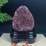 天然紫水晶原石洞簇擺件 棗紫色水晶標本 家居裝飾 助勢轉運消磁