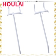 HOULAI Wall Organizers, 4 Inch White Metal Grid Wall Display Hooks, Sturdy Hooks for Grid Wall Panel
