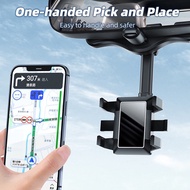 Car Mirror Phone Holder  Rearview 360 Degree Phone Holder Mirror Mount Adjustable Car Mount Holder