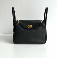 99新🆕 Hermès 愛馬仕 Lindy26 黑色金釦