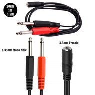 3.5mm Female One Point Two Mono 6.35 Cable/Audio Cable One Point Two/Mixer Cable/3.5 Turn Dual 6.35 