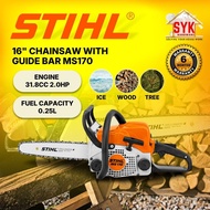 SYK Stihl Gasoline Chainsaw 16 Inch MS170 Pengasah Chainsaw Petrol Mesin Tebang Pokok Chainsaw Heavy