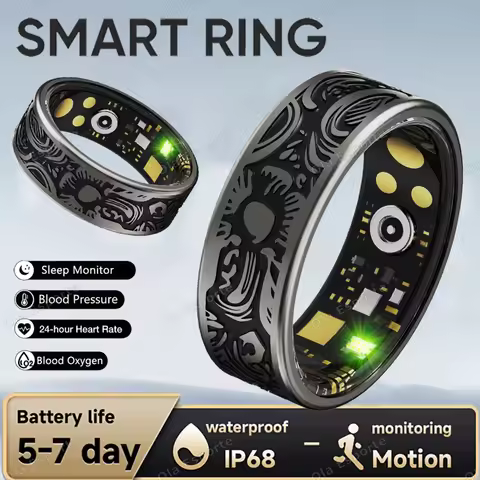New Smart Ring 2026 Heart Rate Blood Pressure Blood Oxygen Monitor Step Counting Activity Tracking F