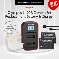 [KingMa] LI-90B / LI-92B / DB-110 Replacement Battery and Charger Set for Olympus and Ricoh Cameras